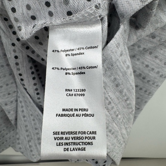 Travis Mathew Gray Dotted Stripe Time Will Tell Short Sleeve Polo Men's Size XL - Picture 5 of 7